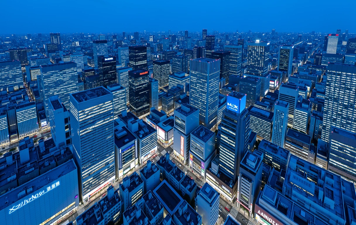 Tokyo business district architecture